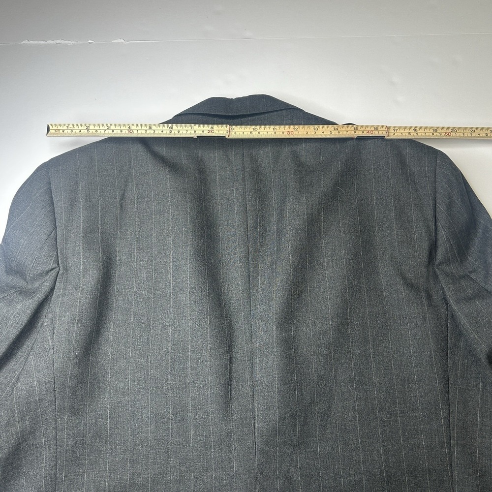 Vintage Burberrys Patrick James Charcoal Pinstripe Wool Suit Jacket Blazer 42L - Picture 16 of 16